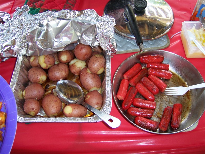 Red Potatoes and Hawaiian Red Hot dogs