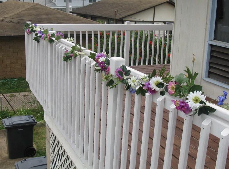 I put some vines on the porch railings.