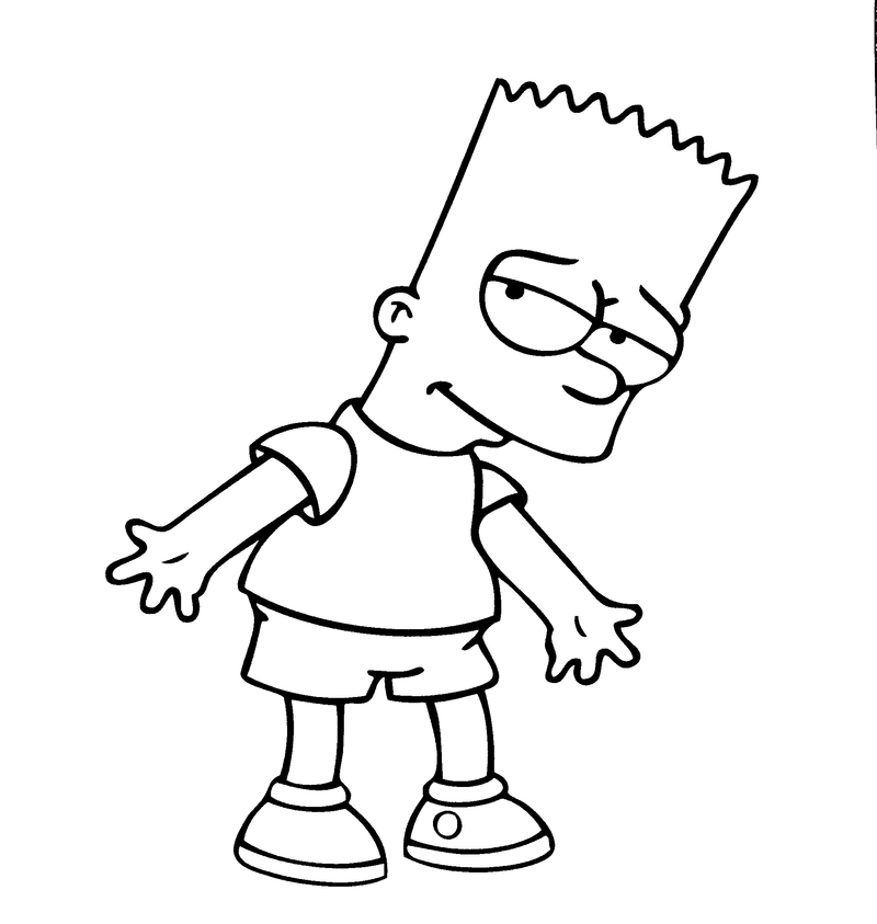 Brother Truscott had five different cartoons that we had to change some way to have a change in proportion. I chose Bart Simpson.