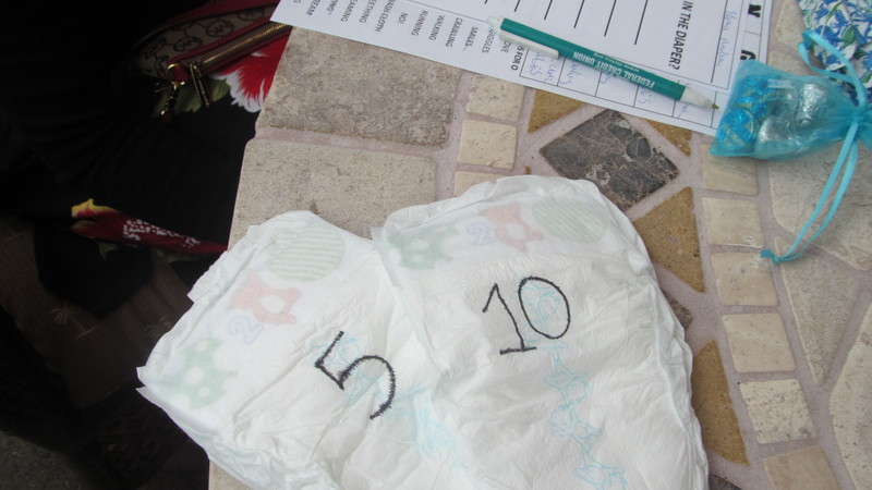 The diapers all had "poo" in them. We had to write down what kind of "poo" it was.