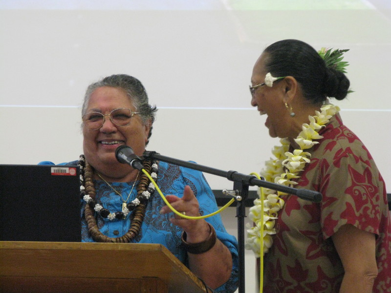 Gladys Pualoa-Ahuna and Kela Miller