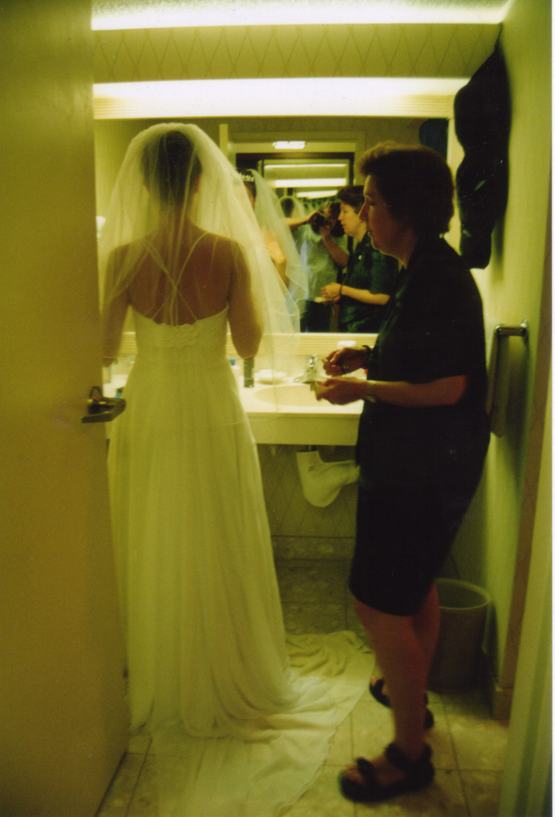 Rachel at the mirror.