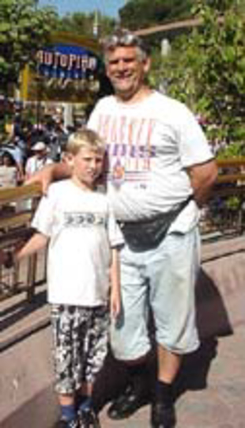 Isaac, Don, at Autopia at Disneyland