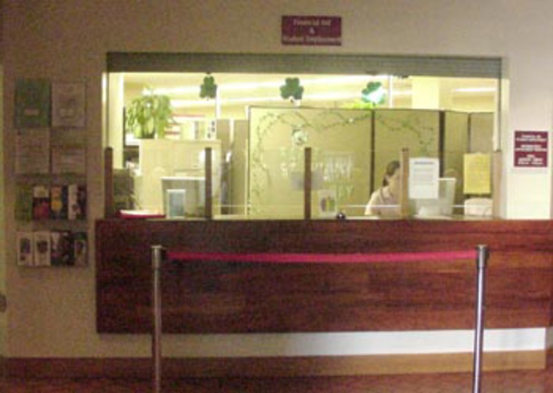 The Finance Window, where bills are paid.