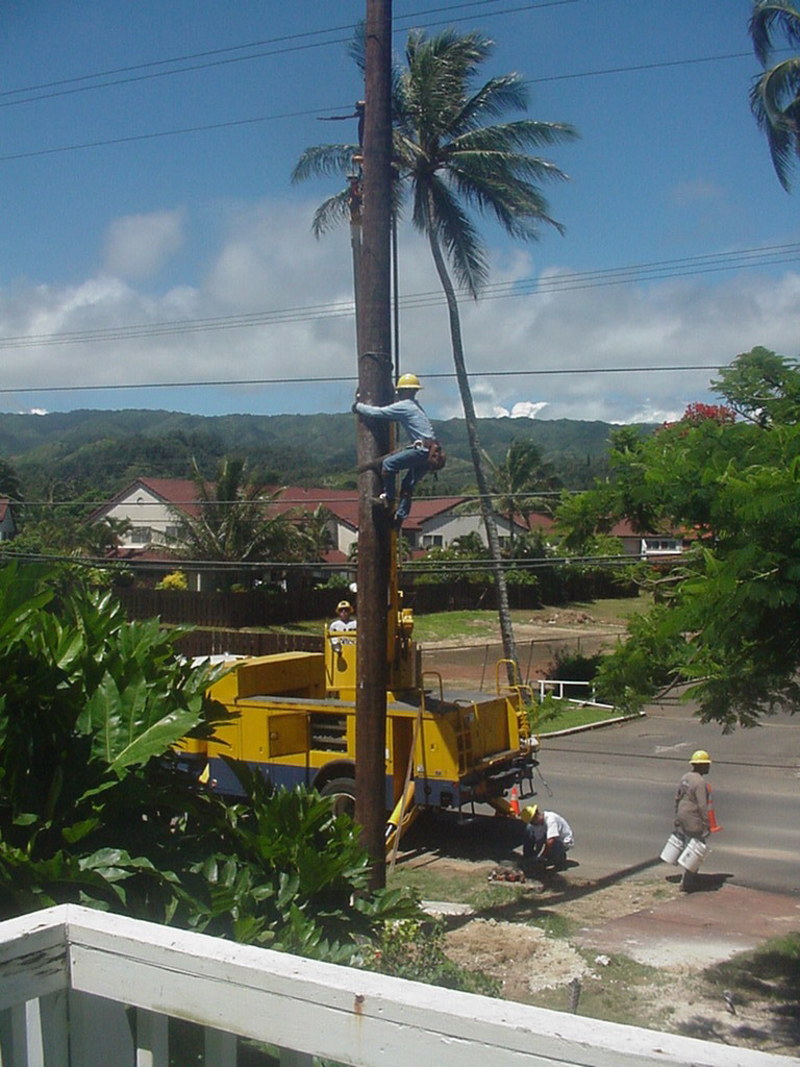 New pole at 55-579 Naniloa Loop