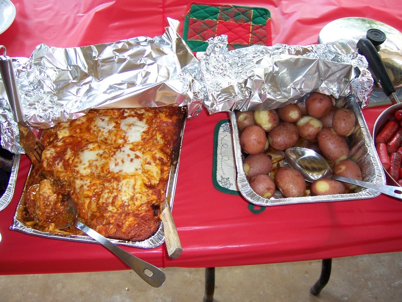 Lasagna and Red Potatoes