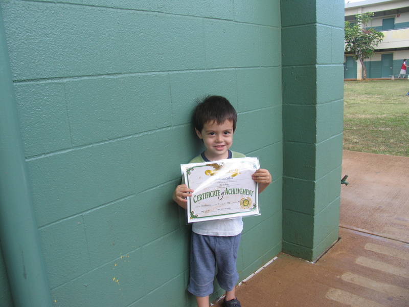 Mikey with Shannon's certificate