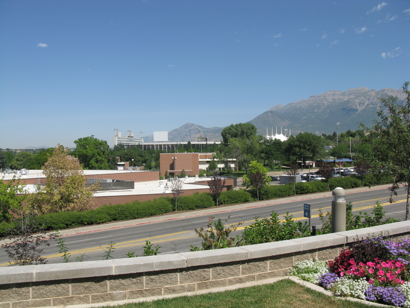 Stadium and Baseball fields in distance.
