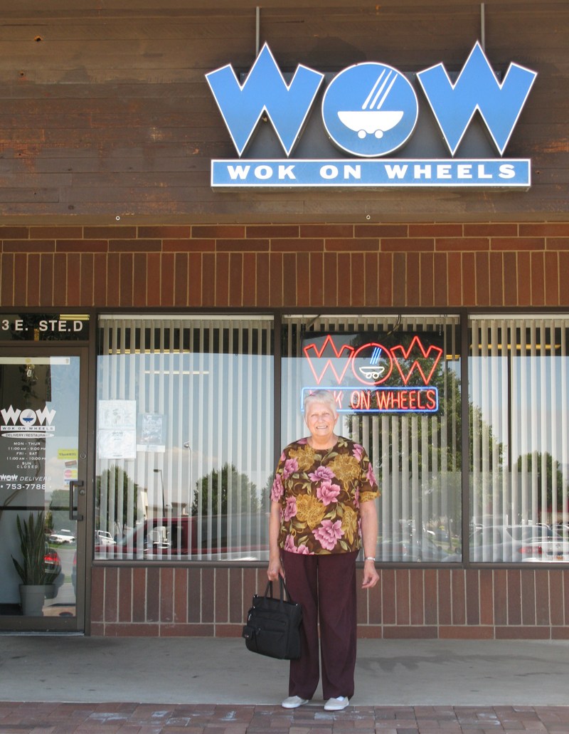 Aunt June and I went to Wok on Wheels. I thought it was funny since the boys play WOW - World of Warcraft, and I play WOW - World of Webkinz.