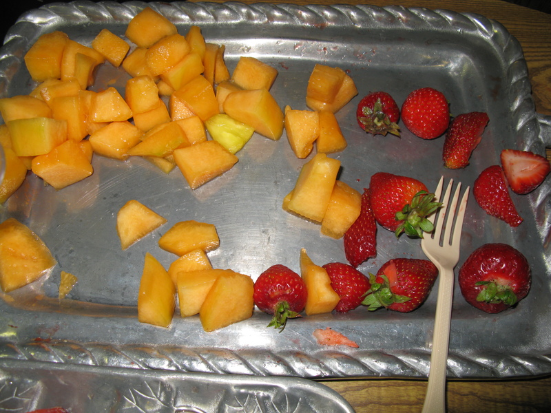 fruit at dinner