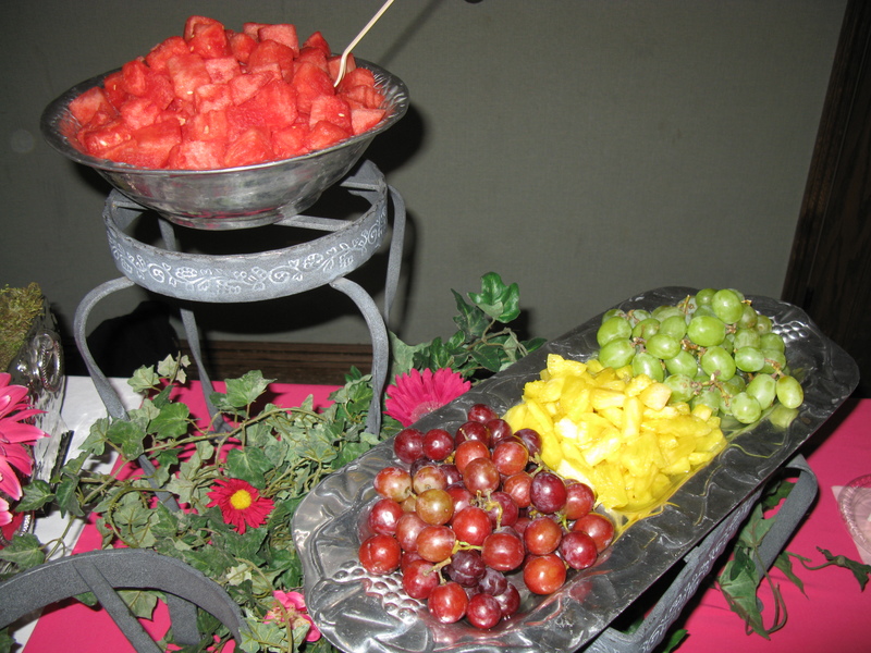 reception fruit display