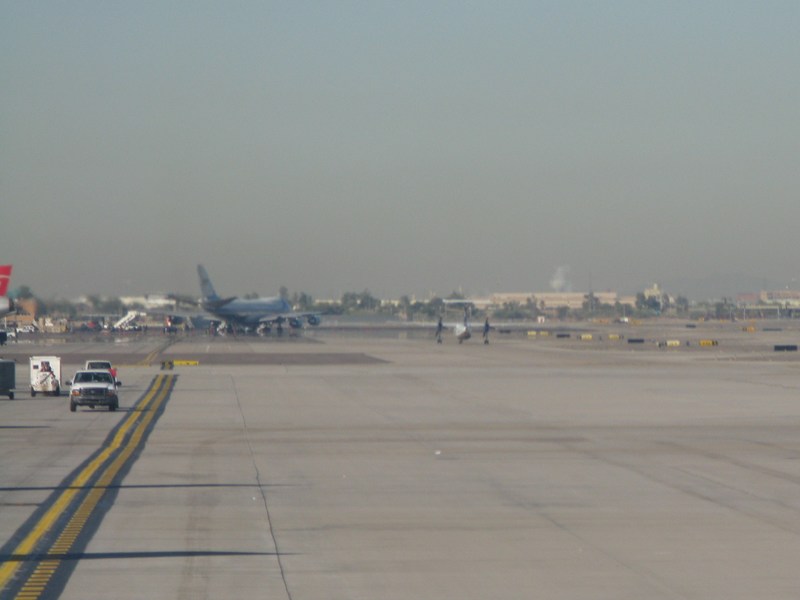 Air Force 1 was on the Phoenix tarmac when we were landing in Phoenix.