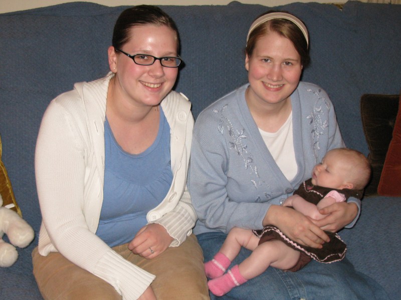 Stacia, Ruth, and baby Hope.