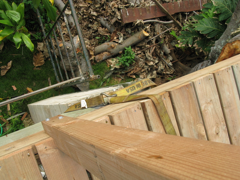 I wondered if the anchor would hold when they started raising the stairs.