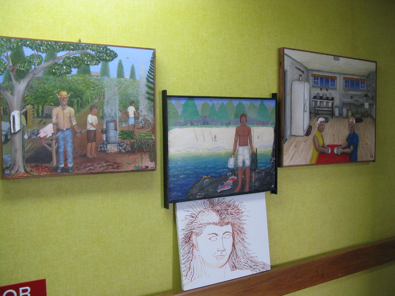 Resident artist's gallery.