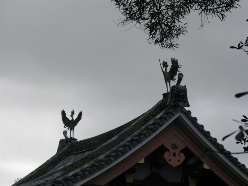 Phonenixs on top of the temple.