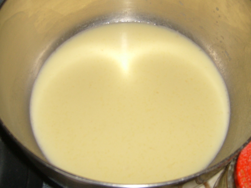 This is the liquid part of the "batter" and the last picture had the dry part of the batter.