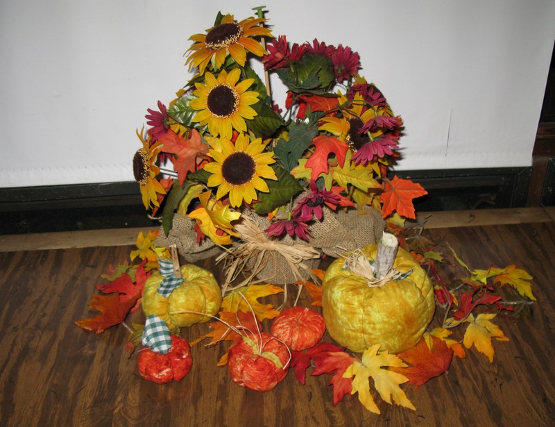 Pumpkins on the table.