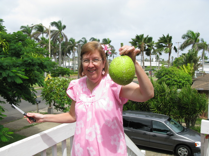 Ta da, here's the breadfruit.