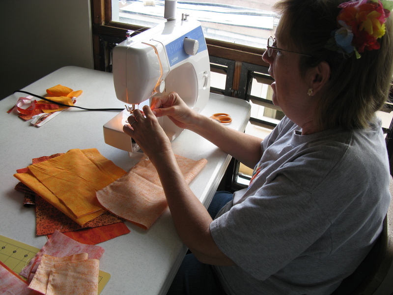 It's pumpkin mania. I think Cindy cut out 17 more. about 28 total so far. :-)