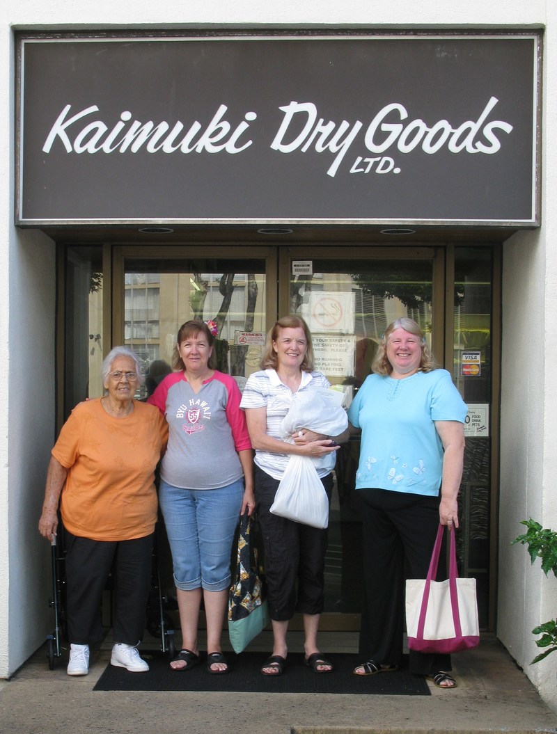 "Grandma Daycare" took a field trip - Guess where we went. OH, it was SO MUCH FUN! :-) It's "our" kind of field trip. Had so much fun looking at fabric.