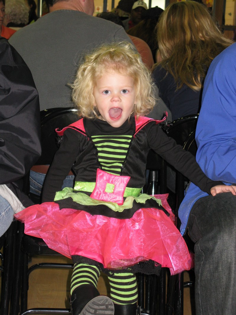 random preschooler waiting for parade to start.