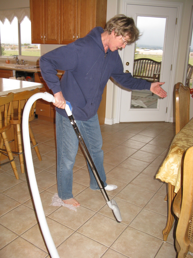 I thought this was so efficient. Washing and vacuuming at the same time.