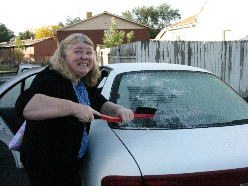 I got to scrape ice off the car. :-)