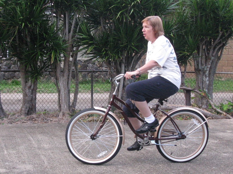 And we're off. I have two movies also. the First is when Cindy and I were going to town - we saw something funny. And the second is Cindy riding her bike.