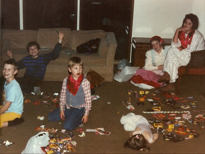 Some Halloween while we lived in Washington. 1989?