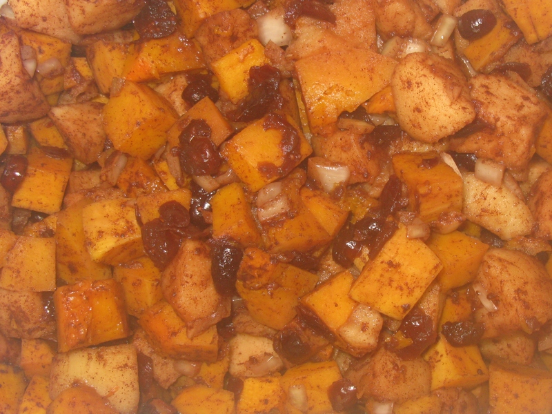 Butternut Squash, Apple, and Cranberry dish