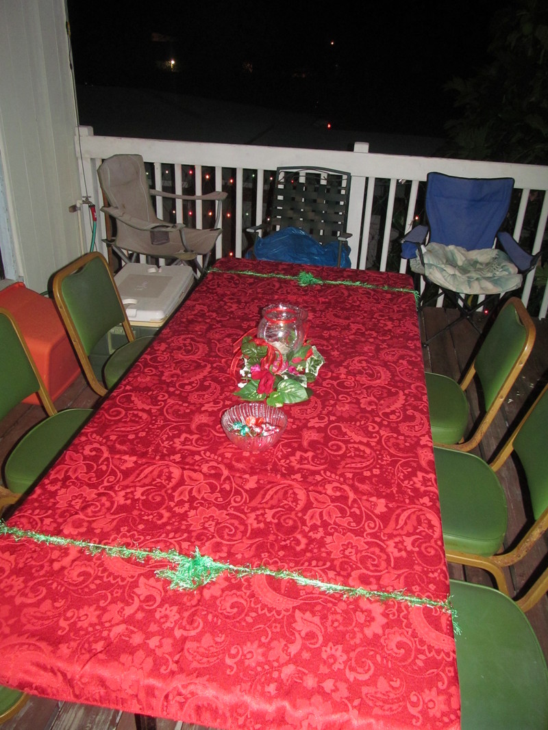 Table outside. I really like how it looks.
