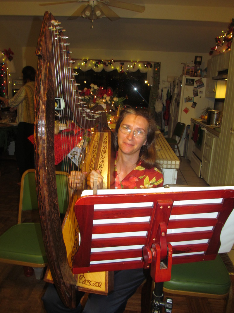 Rebecca played the harp for us. I loved to listen to her play.