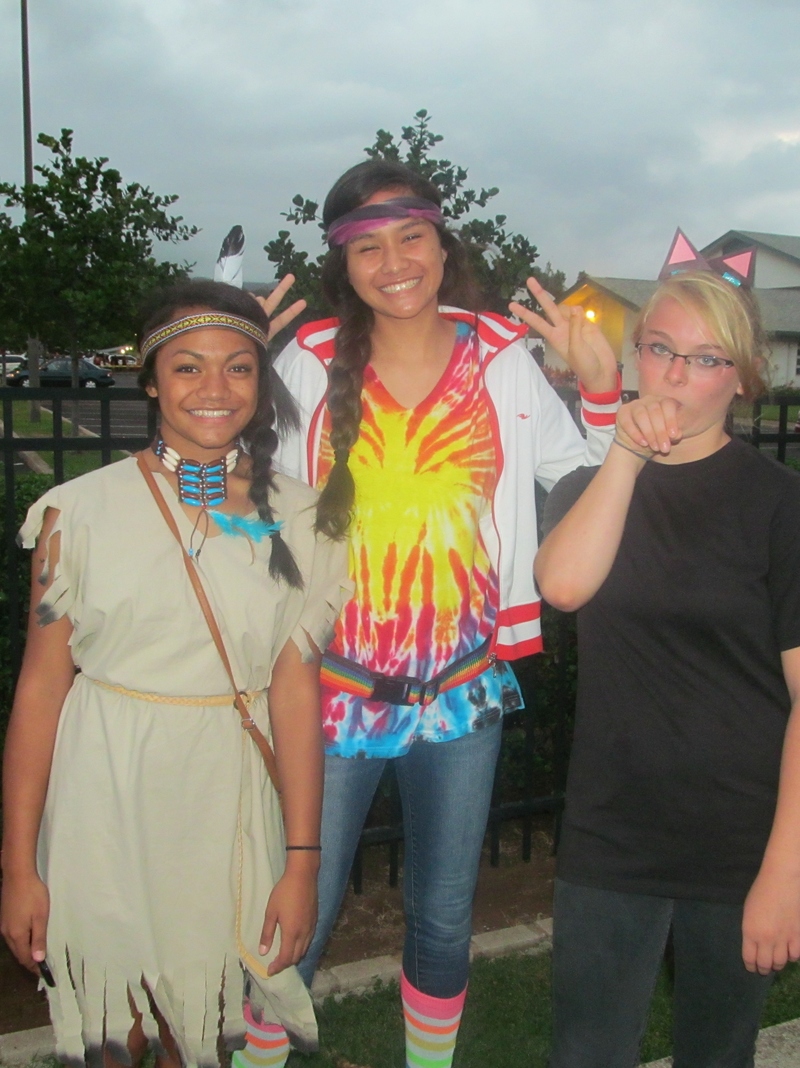 Cute YW. The Young Women and Young Men are putting on a "Trunk r Treat" for the Primary kids.