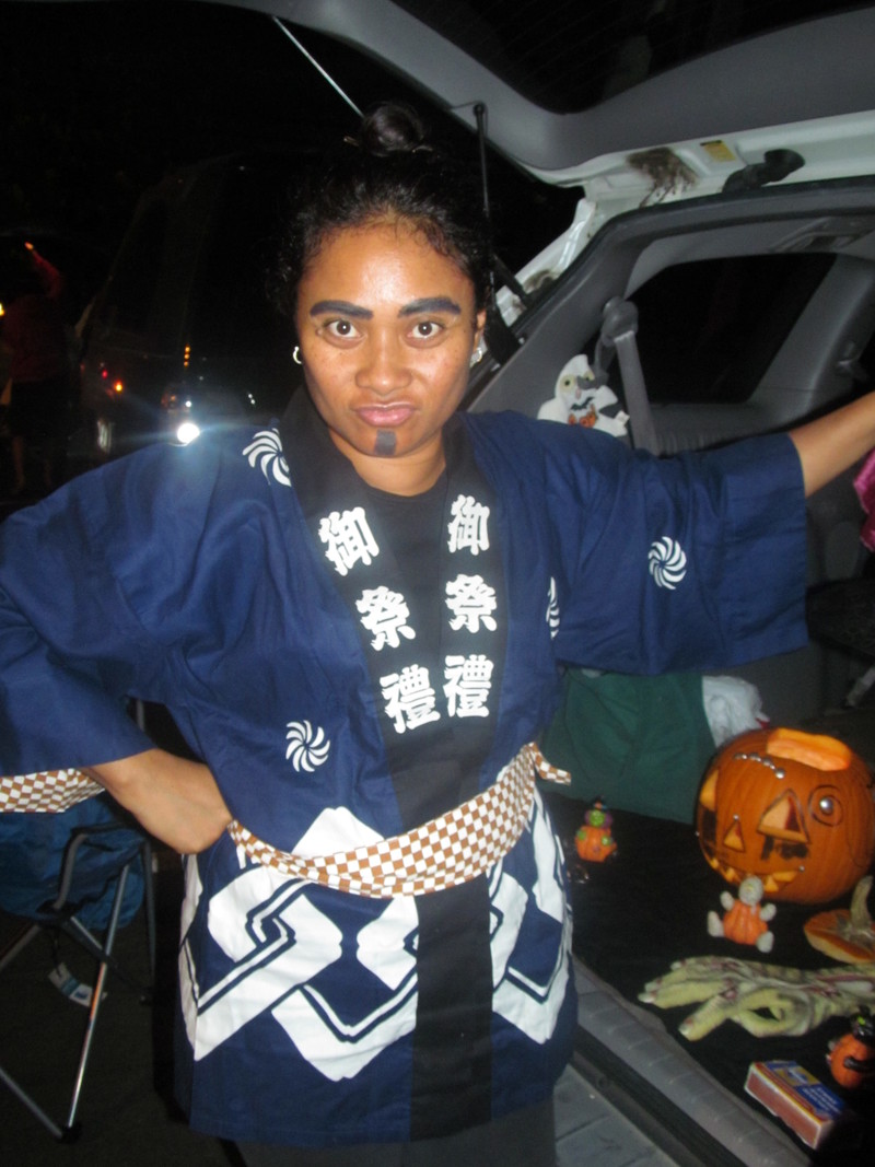 Here's my fun loving Home Teacher wife. She's trying to keep me in line. :-)