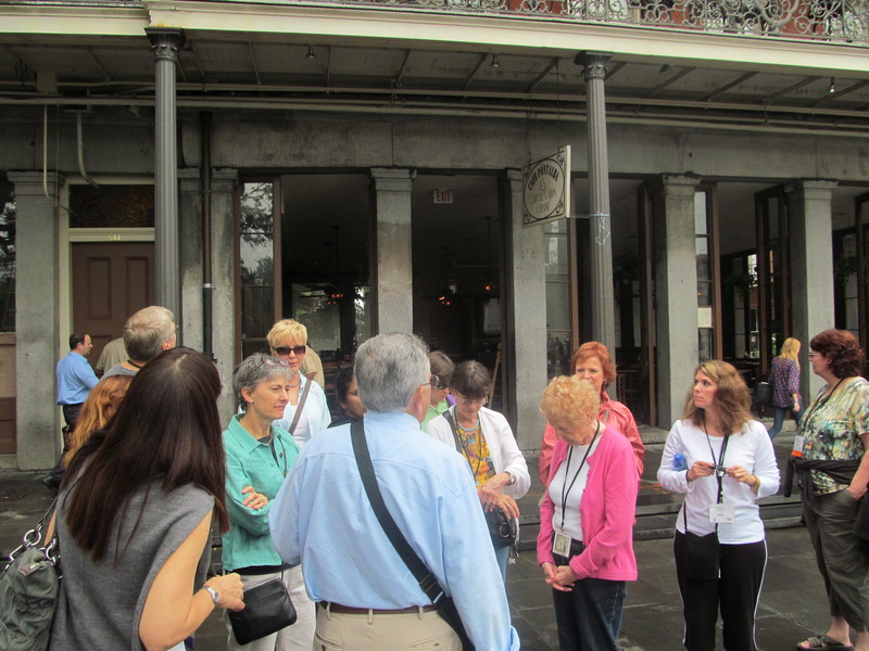 Our guide would tell us about building, people, and culture. Christine Laverty, Julie, Katie, Jackie Harris,