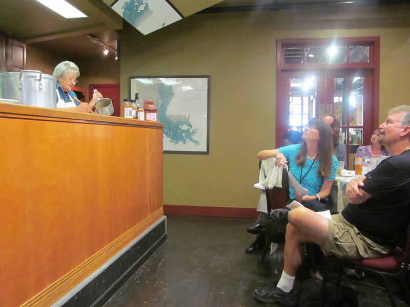 New Orleans Cooking School. Pat taught us how to make gumbo, jambalaya, pralines, and pina colada bread pudding.