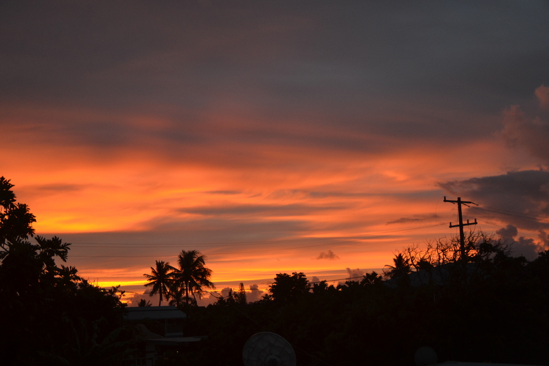 I shot lots of morning sunrise and sunset shots. This is just one sample from our home.