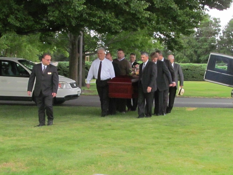 Bearing the Casket. Einan's Guy, Don, xx, xx, Jim, Brent, Perry, Steve, Murray.