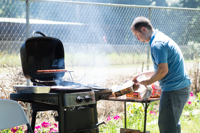 Keith Klemas at the grill.