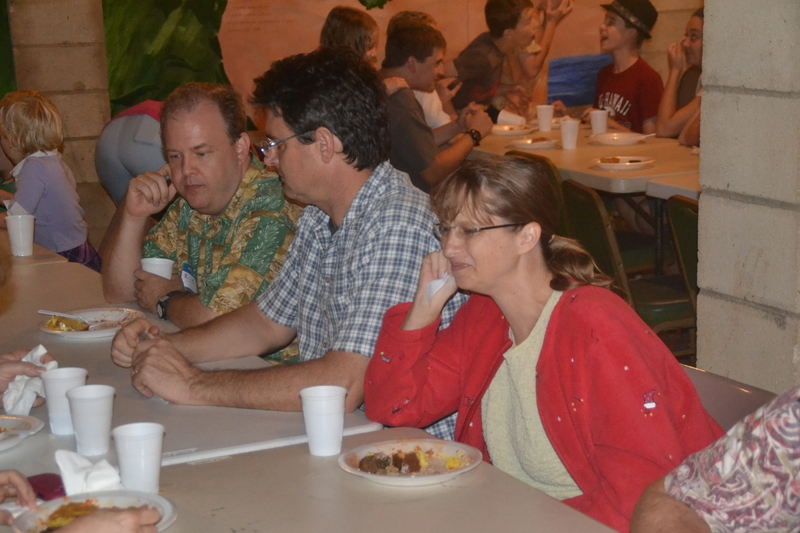 crowd, Rossell Carlson, Joe and Paige Nemrow