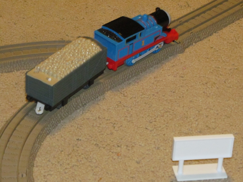 Stacia and Keith gave Don a Talking Thomas  and track for his birthday. 30 Jan 2013.