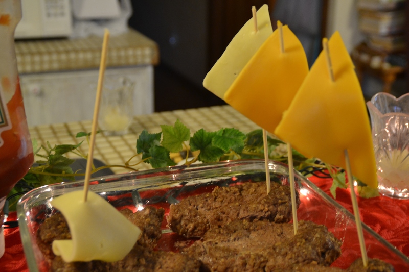 As the cheese heats up the sails come down. :-)