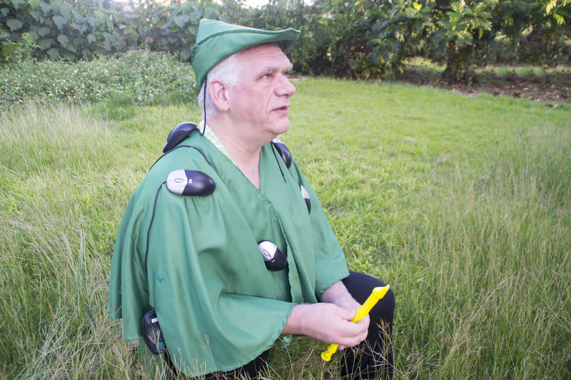 The Pied Piper 2014 with his mice/rats.