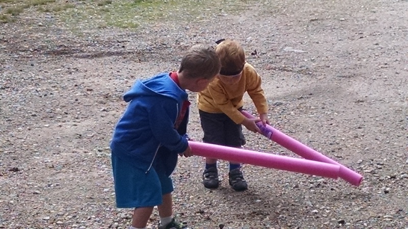 Noodles are great to use.