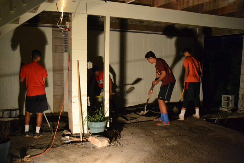 They moved it off the driveway and under the deck. We were kind of amazed at how much volume it took up.