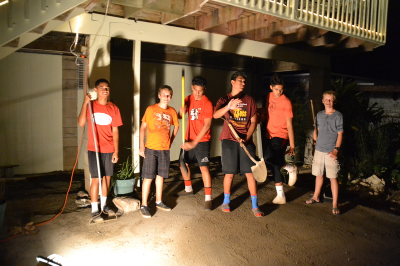 They worked very hard for about 30 minutes. Many young muscles are such a blessing.