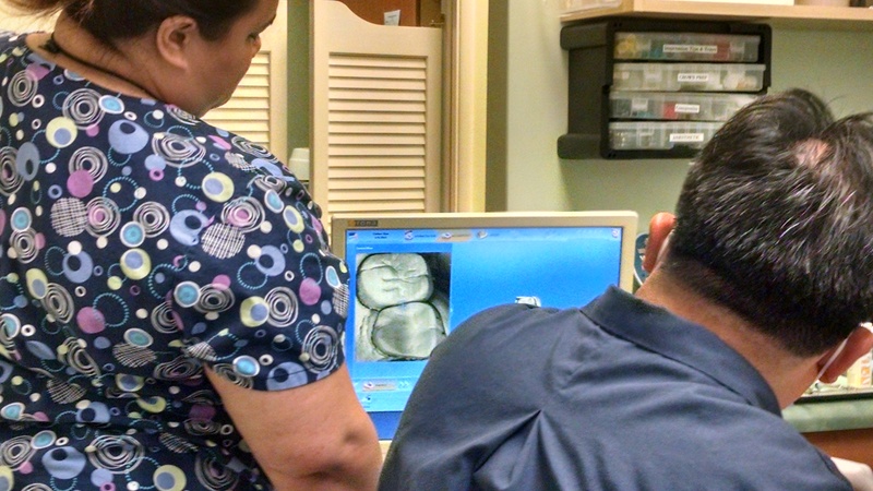 The dentist invited me to watch a crown be made. It was interesting to see how it was done.