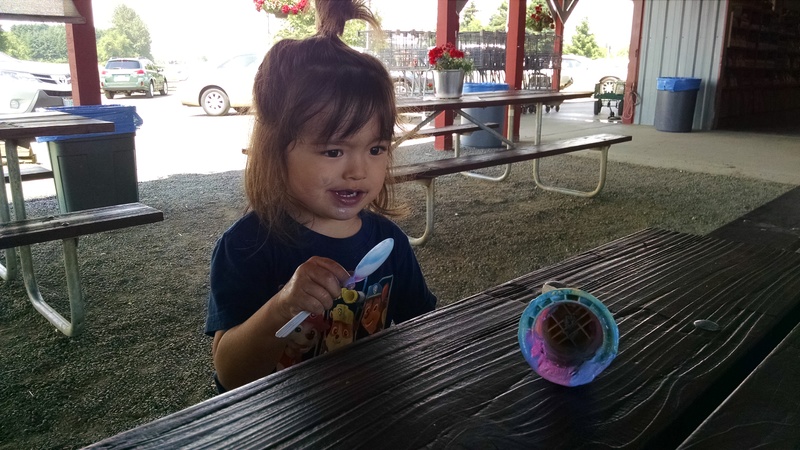 Kekoa and his ice cream cone.