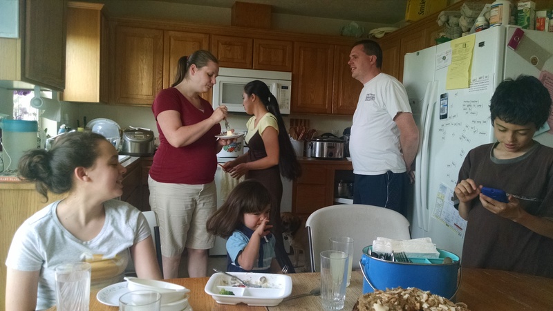 Others waiting for Isaac's pie, cheesecake, and cake.